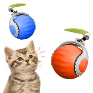 Interactive Cat Toy Ball with Tail | USB-C Rechargeable, No Batteries Required | 360° Rotating Ball for Playing & Excercising | Encourages Cat's Hunting Instincts