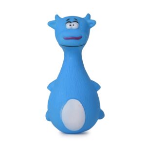 Chew Squeaky Cow Toy for Dogs – Durable, Non-Toxic Interactive Chew Toy for Play, Teething Relief, and Dental Health-Blue