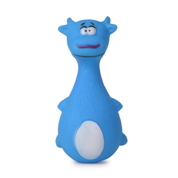 Chew Squeaky Cow Toy for Dogs – Durable, Non-Toxic Interactive Chew Toy for Play, Teething Relief, and Dental Health-Blue