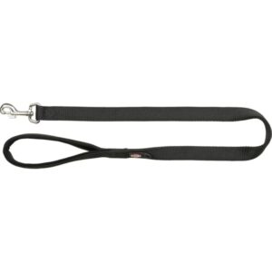 Trixie Premium Dog Leash with Padded Hand Loop, Comfortable and Trixie Premium Dog Leash with Padded Hand Loop, Comfortable and Adjustable Training Leash, 3.28 ft./20 mm (M-L, Black)