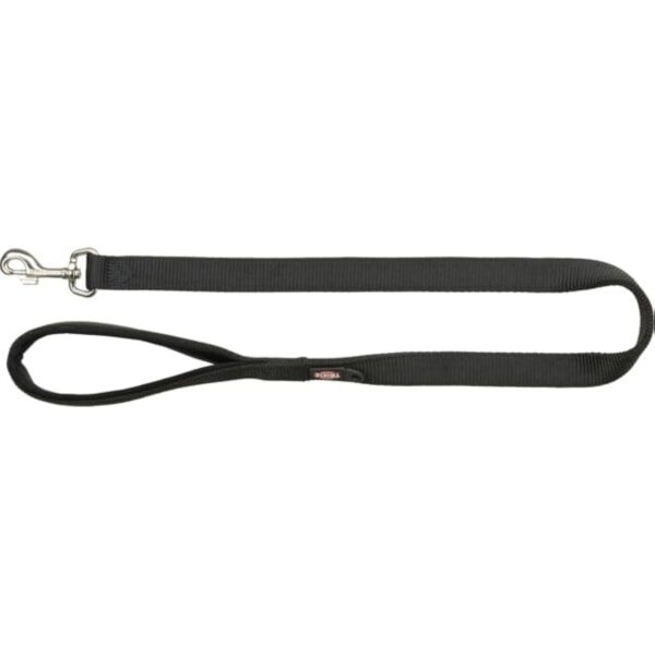 Trixie Premium Dog Leash with Padded Hand Loop, Comfortable and Trixie Premium Dog Leash with Padded Hand Loop, Comfortable and Adjustable Training Leash, 3.28 ft./20 mm (M-L, Black)
