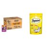 Whiskas Wet Cat Food for Adult Cats (1+Years), Chicken in Whiskas Wet Cat Food for Adult Cats (1+Years), Chicken in Gravy Flavour, 48 Pouches (48 x 85g) & Cat Treat, Tasty Chicken Flavour - 85 g