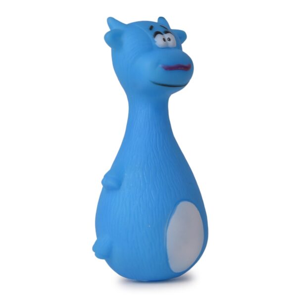 Chew Squeaky Cow Toy for Dogs – Durable, Non-Toxic Interactive Chew Toy for Play, Teething Relief, and Dental Health-Blue