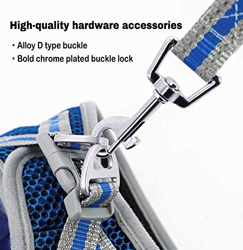 51l1PnO03ZL.jpg KUTKUT Adjustable Dog Harness, No Pull for Small Dog, Reflective, Breathable & Soft Mesh Padded Step-in Vest & Leash Set for Outdoor Walking Escape Proof (Size: XL, Pet Weight 7-10Kg, Chest: 47-53cm)