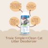 Trixie Simple'n'Clean Cat Litter Deodorizer, Fragrance-Free Odor Neutralizer, Prolongs Litter Life, Ideal for Multi-Cat Homes - 750g