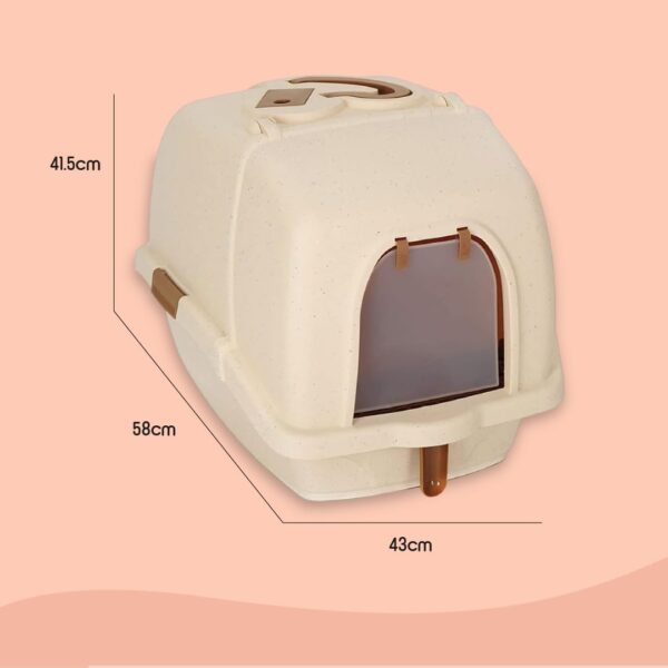 Aurora Litter Den | Enclosed Cat Litter Box with Odour Control & Privacy | Spacious, Easy-Clean, Non-Stick Tray | Hygienic Design for Large Cats & Multi-Cat Homes