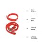 SENAPATI Dog Neck Collar Belt And Leash Set(Red Color, Waterproof, Medium, Leash Size 1.5M-2M)(Medium),L-10 Cm