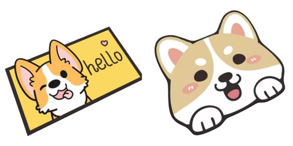 Adorable Crystal Velvet Cartoon Cat Litter Mat - Ultra Soft, 60 x 35cm (Yellow, Dog) And Adorable Crystal Velvet Cartoon Cat Litter Mat - Ultra Soft, 60 x 35cm (White, Coffee, Dog Face) Combo Pack