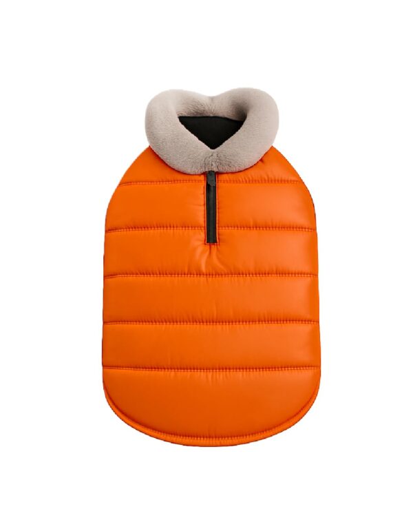51sKkBN-X2L._SL1313_.jpg The Pets Company Dog Winter Coat Jacket, Clothes, Windproof, Waterproof, Light Weight, Washable, Ultra Warm Thick Fleece Lined Dog Vest for Cold Weather Protection, (Orange, Medium - 20 Inch)
