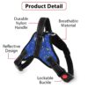 Subaka Butterfly Comfort No-Pull Dog Harness with Handle-Adjustable Reflective Pet Vest for Small, Medium & Large Dogs, Choke-Free Soft Padded Outdoor Training & Walking Harness Printed Blue XtraLarge