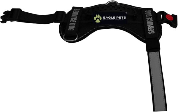 51uGhlzzIHL._SL1500_.jpg Customized Dog Vest Harness with Pet Name, Personalized Dog Belt with Dog Name, No Pull Harness Reflective Vest Harness Belt Adjustable (Black - Combo, Small)
