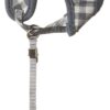 Pets Empire Grey Plaid No Pull Small Dog Cat Puppy Harness and Lead Sets Adjustable Soft Mesh Plaid Tuxedo Vest Clothes with Bowtie and Safety Escape Proof... (Small (Fit Weight 1-3 kg))