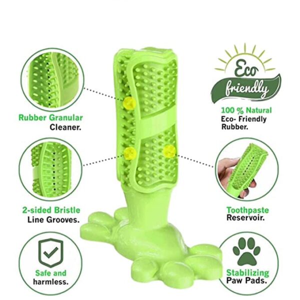 51uvUJnaJFL.jpg RvPaws Dog Toothbrush Chew Toys Natural Rubber Dog Tooth Cleaner Stick Puppy Dental Care Brushing Toy - Muticolor