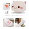 Peach Cat Plush - Soft Cat Plush Pillow - Adorable Grey Goma & White Peach Stuffed Animal Toy, Perfect for Cuddling, Home Decor, and Gifts for Kids & Adults - 40cm
