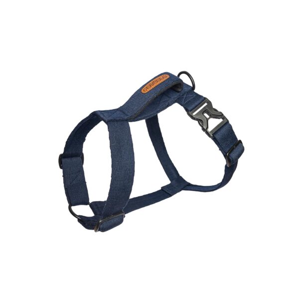 PetWale Dog H Harness | Cotton Material | Adjustable & Durable | Skin & Fur Friendly | Ultimate Comfort for Long Hours | 3 Point Adjustments | Strong Material & Secured Fit | Navy Blue - Small