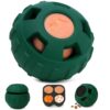 4-in-1 Dog Toys, Frozen Dog Treat to Keep Them Busy, Treats Puzzle Ball Toy, Interactive Treat Dispensing Dog Toy, Durable Rubber Chew Toys, DIY Freezable Fillable Treat Toy (Green Medium)