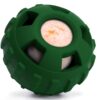 4-in-1 Dog Toys, Frozen Dog Treat to Keep Them Busy, Treats Puzzle Ball Toy, Interactive Treat Dispensing Dog Toy, Durable Rubber Chew Toys, DIY Freezable Fillable Treat Toy (Green Medium)