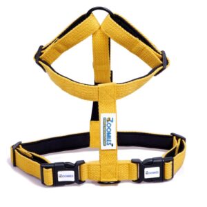 Zoomies Dog Harness – Premium Soft Padded Cotton H-Harness for Zoomies Dog Harness – Premium Soft Padded Cotton H-Harness for Comfort and Control, Small Size, Yellow