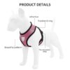 51xKnEN4orL._SL1080_.jpg Heart Home Reflective Dog Harness With Adjustable Leash|Breathable Polyester Mesh Fabric With Top carry Handle|Small Size|HAT-818|Comfortable No-Pull Grip|Quick Release Buckles|Stylish Design|Pink