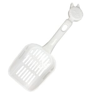 PET WORLD Cat Litter Scooper| Small Scoop Size | Easy and Convenient to Use | for Quick & Hygienic Waste Removal | Effortless Clean-Up| Highly Durable Cat Poop Scooper | White |