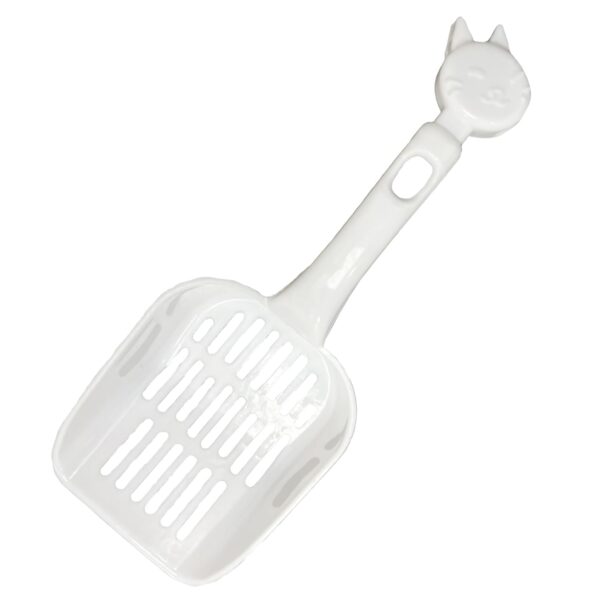 PET WORLD Cat Litter Scooper| Small Scoop Size | Easy and Convenient to Use | for Quick & Hygienic Waste Removal | Effortless Clean-Up| Highly Durable Cat Poop Scooper | White |
