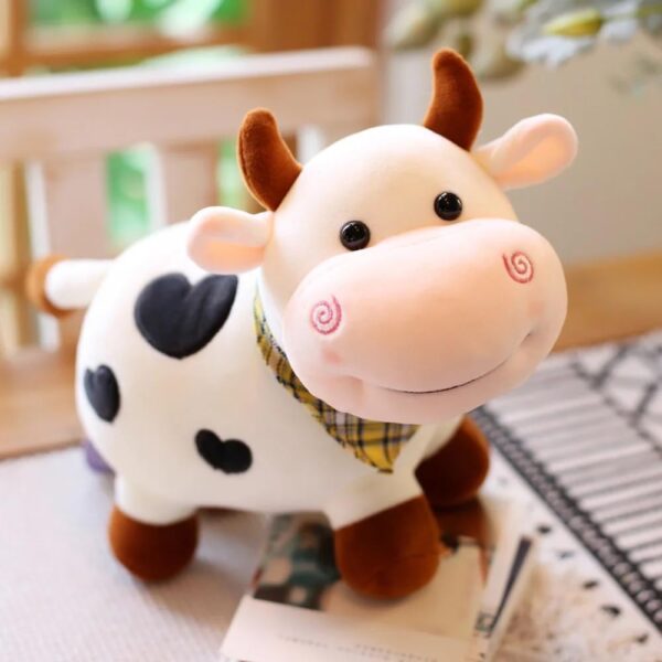 SCOOBA Super Soft 30cm Small White Color Cow Soft Toy - Polyfill Washable Cuddly Soft Plush Toy - Helps to Learn Role Play
