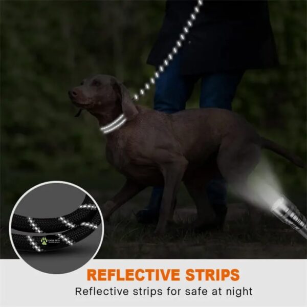 51yATZ2yeOL._SL1080_.jpg Premium Reflective NoβPull Dog Harness with Rope Leash β Adjustable Vest with Handle & Front/Back Leash Clips | Heavy-Duty, Comfortable Belt for Training, Walking, Hiking (Red, Large)