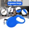 619tZUgyL._SL1000_.jpg Retractable Dog Leash| Heavy Duty 3 Meter| 360°Tangle Free| Strong Nylon Tape with Anti-Slip Handle| One Click Bracke Lock for Dogs Upto 50kgs (Blue)