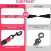 Petology Dog Leash 4FT Long, 1cm Thick Reflective Heavy Duty Rope with Anti-Slip Padded Handle for Small Dogs