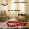 Sage Square Strong Dog Rope Leash | Durable Heavy Duty Comfortable Nylon Leash | Walking Leads with Strong Hook | for Large Dogs | Pack of 1 (Color May Vary) (9 MM)