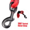 Reflective Adjustable Pet Leash for Dogs| Durable and Comfortable| Strong Nylon with Padded Handle| Straps Dogs Perfect for Harness and Neck Collar Belts ((D-Shape) 1/5 inch x 4 feet, Red)