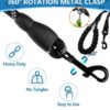 Heavy Duty Dog Leash 5ft with Padded Handle & Reflective Rope for All Dog, Durable Climbing Rope Leash with Strong Metal Clasp for Night Walking, Running, Hiking, Training (Black, 5 FT)