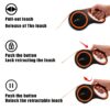 Pets Empire Retractable Dog Leash Walking Jogging Training Leash with Polyester Tape with Hand Grip and One Button Brake & Lock (Medium) 5mm / 16 Feet Long Orange Color