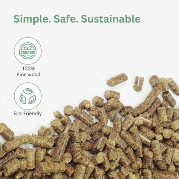 Bravo & Co. EcoLit Wooden Cat Litter 5kg | Chemical-Free, Eco-Friendly & Sustainable | Odor Elimination & High Absorption | Dust-Free Litter for Multiple Cats | Comfortable & Easy Cleanup