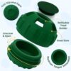 4-in-1 Dog Toys, Frozen Dog Treat to Keep Them Busy, Treats Puzzle Ball Toy, Interactive Treat Dispensing Dog Toy, Durable Rubber Chew Toys, DIY Freezable Fillable Treat Toy (Green Medium)