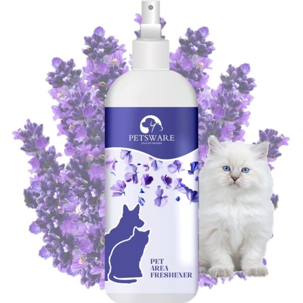 Cat Area Odour Remover with Refreshing Fragrance Removes Bad Odour from Urine,Feces,&Vomit|Natural Bio-Enzymatic Formula|Cat Litter Spray|For Surface Use Only Not on Pets(200ML) (Lavender)