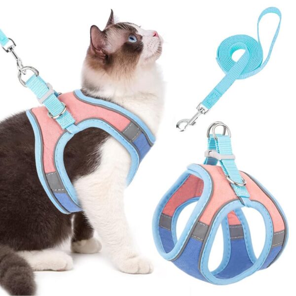 Furco Cat Harness Adjustable Comfortfit – Safety Reflective Strip, Lightweight, Furco Cat Harness Adjustable Comfortfit – Safety Reflective Strip, Lightweight, Breathable, and Secure Harness with Quick-Release Buckle for Maximum Safety and Comfort, for Cats & Small Dogs (L)