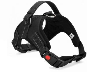 Cats Dog Harness No Pull With Handle, Reflective Adjustable Vest Cats Dog Harness No Pull With Handle, Reflective Adjustable Vest Harness For Puppy Dog & Cats (Large) - Black