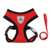 Kuber Industries 1 to 3 Months Small Dog/Cat Chest Harness with Nylon Leash I No Pull, Soft Padded and Breathable Pet Vest I Adjustable, Reflective I Easy Control Pet Chest Belt I (XX-Small,Red)