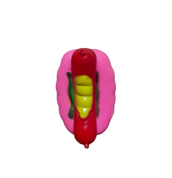 Chew Squeaky Hot Dog & Pizza Toys for Dogs – Fun, Durable, Non-Toxic Interactive Chew Toys for Play, Teething, and Dental Health – Set of 2-Orange