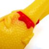 PSK PET MART Dog's Rubber Screaming Chicken Squeaker Chew Toy (Yellow) (Medium)