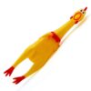 PSK PET MART Dog's Rubber Screaming Chicken Squeaker Chew Toy (Yellow) (Medium)