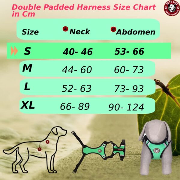 Dog Padded Harness| Easy Control Handle for Small, Medium & Large Dogs| Dog Harness Comes with Red-Orange Mix Color for Small Size Dogs