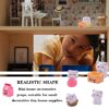 9 Pcs Miniature Decorative Items, Cute Fish Dried Cat Figurines for Home Decor, Garden Ornaments, Dollhouse Accessories, Gift Giving, White