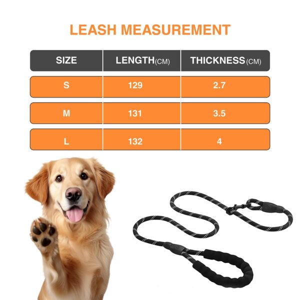 Reflective Adjustable Pet Leash for Dogs and Cats| Durable and Comfortable| Strong Nylon with Padded Handle| Straps Dogs Perfect for Harness and Neck Collar Belts