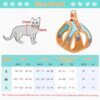 611mV3zi21L._SL1024_.jpg Qpets® Cat Harness with Leash for Walking, Adjustable Soft Sturdy Faux Suede Escape Proof Kitten Vest Harness and Leash with Reflective Strip for Large Medium Small Cat(Green, Orang, M)
