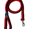 Woofy Heavy Duty Dog Tough Nylon Braided Dog Leash for Medium Dogs Maxi Dogs & Large Dogs, Heavy Leash & Heavy Hook (Red & Black)