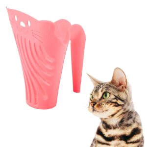 Sage Square Cat Face Shape Litter Scooper - Heavy-Duty, Durable with Long Handle for Effortless Cleaning, Ergonomic, Lightweight Design with Large, Ideal for Multi-Cat Households