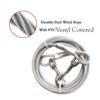Dubidu Venyl Covered Cable Leash For Medium-Large Dogs 6Ft & 10Ft Water Proof Lead For All Sized Pets. Great For Yard, Easy To Use Excellent Look (20 Feet)