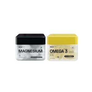 Ace Blend Max Magnesium Tablets 440mg & Outshine Omega 3 Fish Oil Capsules 1650mg for Men & Women